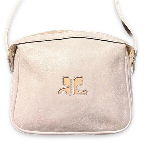 Courreges Cream Crossbody Bag with Structured Design - Picture 1 of 13